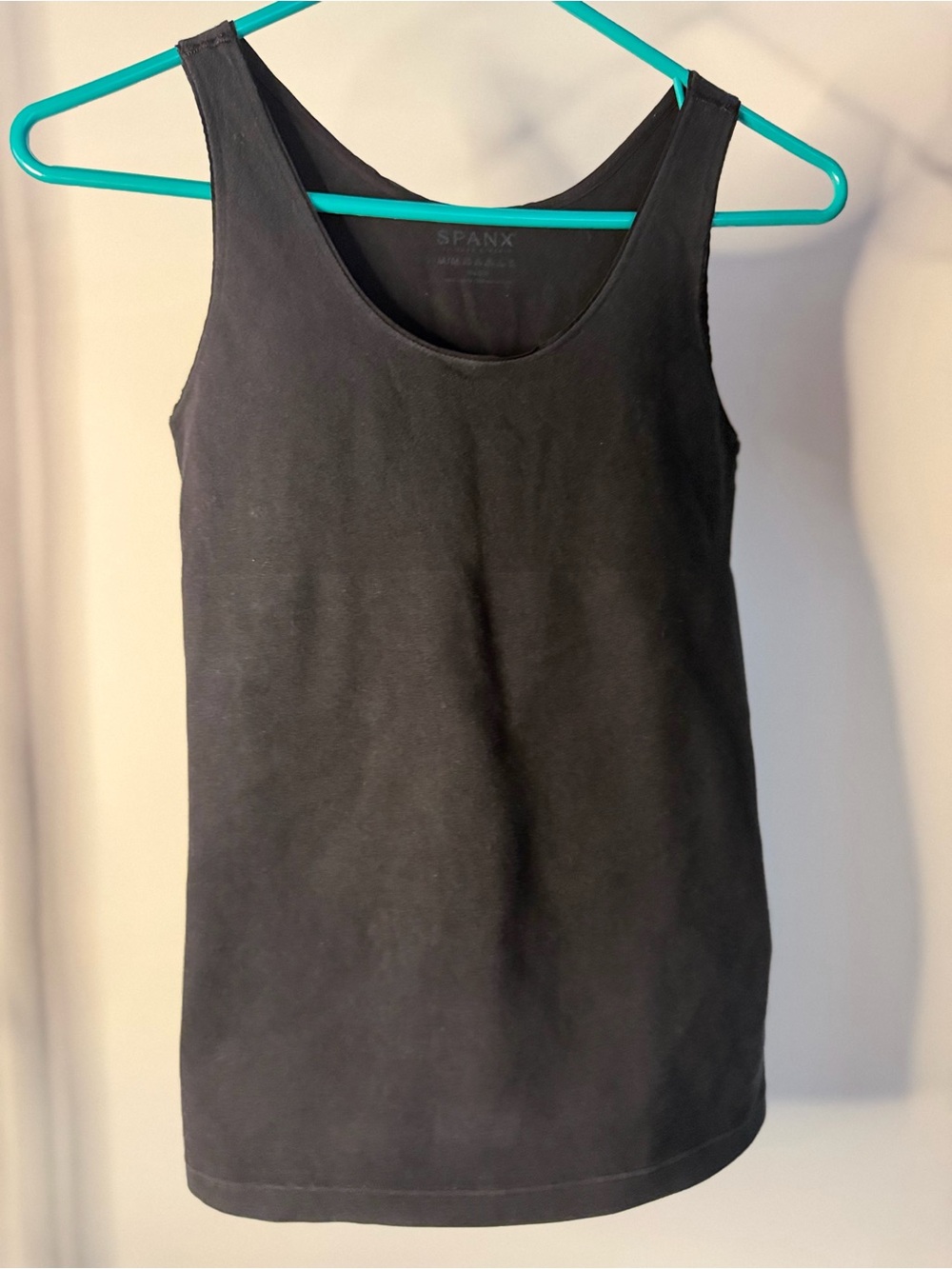 SPANX Black Scoop Neck Shaping Tank Top